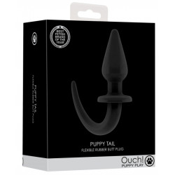 Ouch! Puppy Play Plug Queue de chien Puppy Plug 9 x 4cm Noir